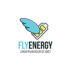 Fly energy logo.