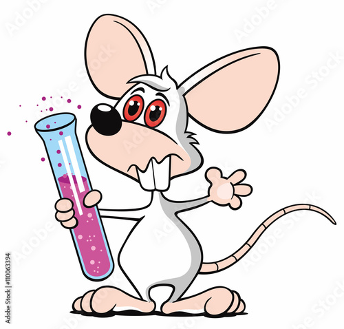 "Maus weiß Labor Comic Cartoon Reagenzglas" Stockfotos und ...