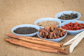 Ingredients for Chinese herbal medicine