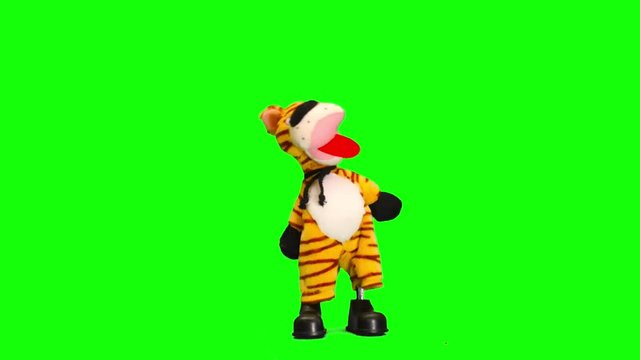 Tiger puppet dancing