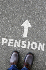 Fototapeta premium Pension retirement business concept