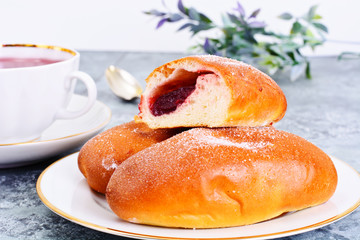 Baked Cakes, Pies with Jam