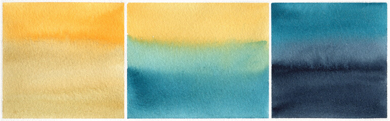 Fototapeta premium Set of watercolor backgrounds
