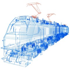 train.3D illustration