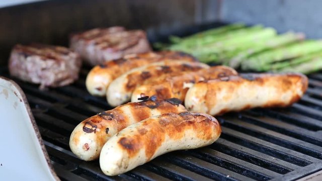 turning around some sausages and tenderloins. summer feelings 