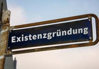 Obraz premium Schild 47 - Existenzgründung