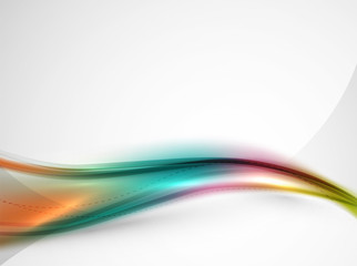 Smooth raibow color gradients in business wave template