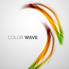 Abstract color wave design element