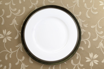 white plate on abstract  background