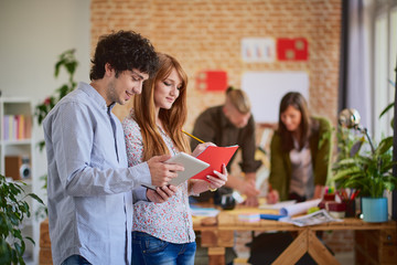 Group of Architects working in modern start up office