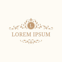 Vintage monogram template