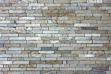 Marble brickwork for road or wall.