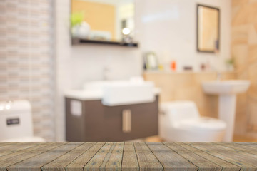 Blur Bathroom  Interior of Background, product display template.