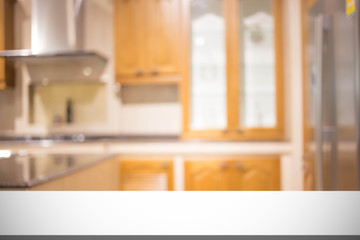 Blur Kitchen Room  Interior of Background, product display templ