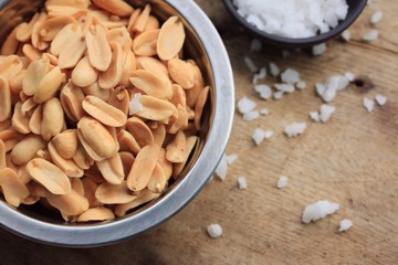 fried peanuts and salt