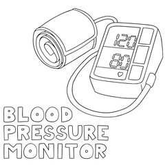 vector set of blood pressure monitor