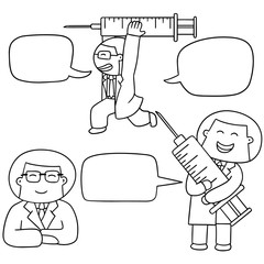 vector set of doctor