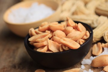 fried peanuts and salt