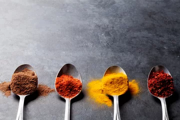 Deurstickers Colorful spices © karandaev
