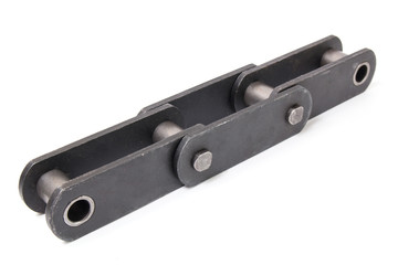 Pulling block conveyor chain isolated on white background