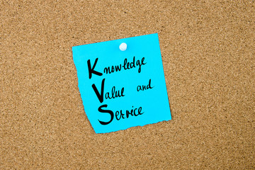 Business Acronym KVS as Knowledge Value and Service