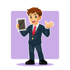 Businessman Mascot Character.
Businessman vector cartoon mascot character. 