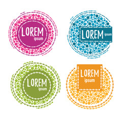 Fototapeta premium vector collection of bright frames banners and stickers