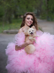 Glamour woman with dog