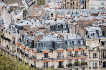 paris roofs and building cityview
