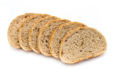 Bread isolated on the white background.