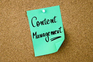 Content Management written on green paper note