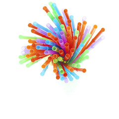 Colorful drinking straws