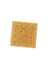 graham cracker isolated on white background - obrazy, fototapety, plakaty