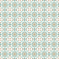 Traditional ornate portuguese tiles azulejos. Vintage seamless pattern. Abstract background. Vector illustration