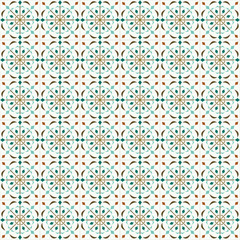 Traditional ornate portuguese tiles azulejos. Vintage seamless pattern. Abstract background. Vector illustration