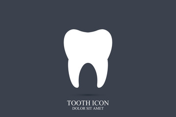 Tooth vector icon template. Medical design. Dentist office 