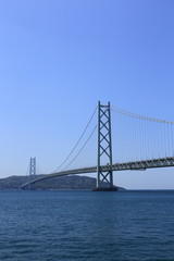 Fototapeta na wymiar Akashi Kaikyo Bridge in Japan