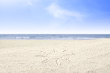 summer background of beach 