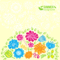 Fototapeta premium Flowers summer background