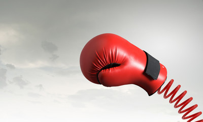 Boxing glove surprise - Powered by Adobe