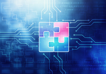 Circuit blue background