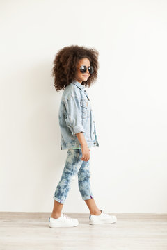 Beautiful stylish little girl