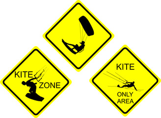 T-shirt vector kitesurfing signs