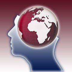 Global thinking concept image