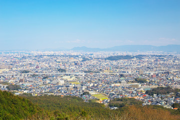 Obraz premium View of Fukuoka City from Aburayama