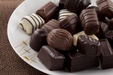 chocolate served in plate.