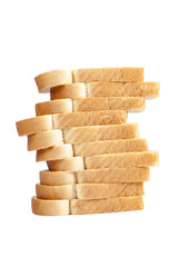 stack of a slice of white bread