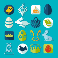 Set of easter icons