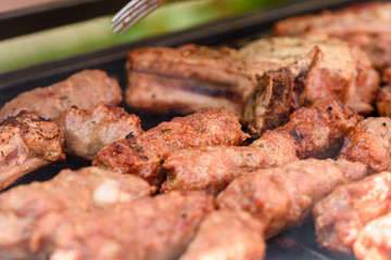 Traditional Romanian Barbecue With Pork Meat Rolls (Mici Or Mititei)