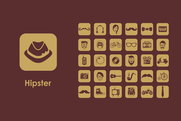 Set of hipster simple icons
